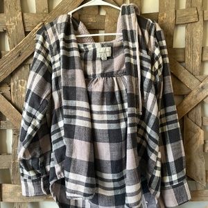 AE Cozy Cabin Oversized Hoodie Flannel